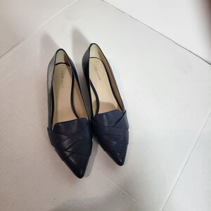 Cole Haan Camila Leather Pointed Toe low heel shoes royal blue Size 6.5 B